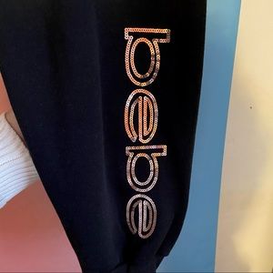 Bebe Sweatpants Rose Gold details